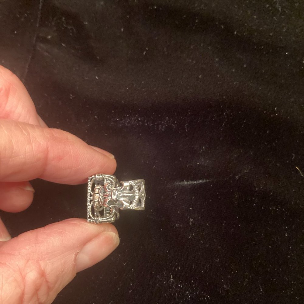 Beautiful Square Rhinestone Silver 925 Pendant - Picture 3 of 4